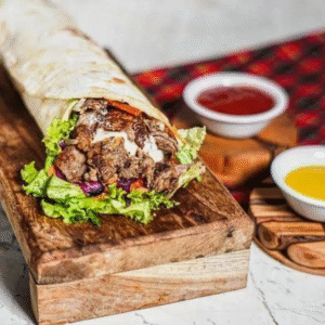 Thin Lamb kebab wrap